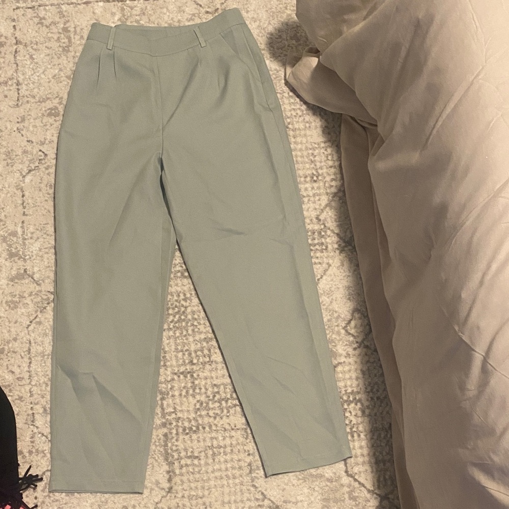 SHEIN Light Green Women's Pants
